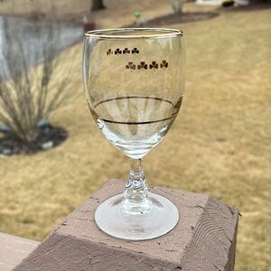 Irish Gold Shamrock Gold Rimmed Stemmed Wine Irish Coffee Glass St Patrick’s Day